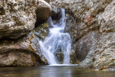 Scenic view of waterfall