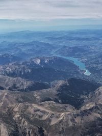 Aerial view of dramatic landscape