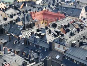 High angle view of townscape