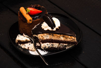 Close-up of dessert in plate