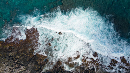 Scenic view of sea waves