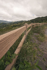 Scenic view of land against sky