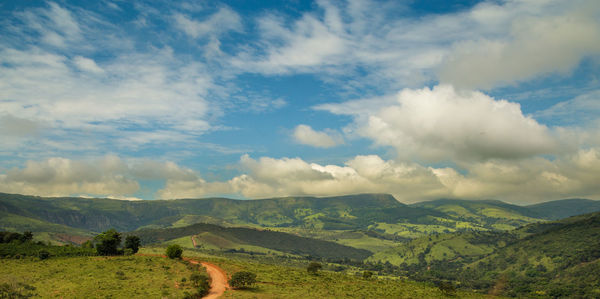 Panoramic view of landscape against sky