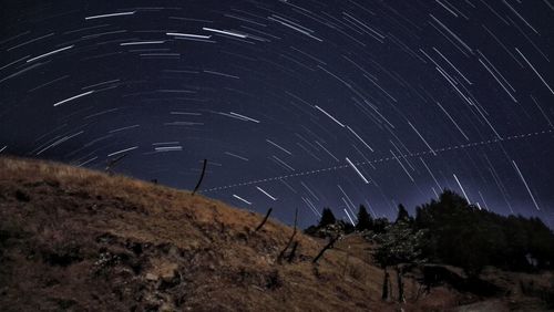 Star field against sky at night