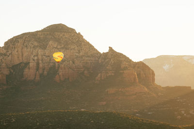 Scenic view of mountains against clear sky