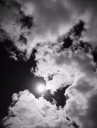 Low angle view of cloudy sky