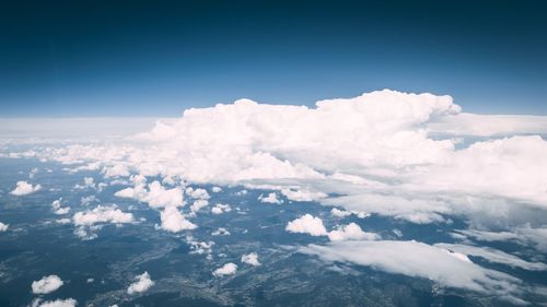 Scenic view of cloudscape against blue sky