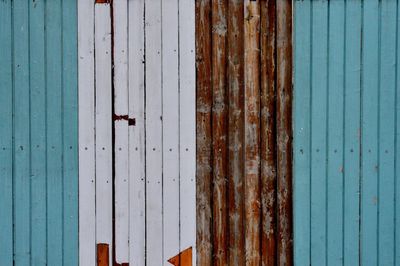 Close-up of closed wooden door