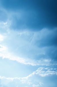 Low angle view of clouds in sky