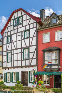 Street with historical half-timbered houses in bad munstereifel, germany