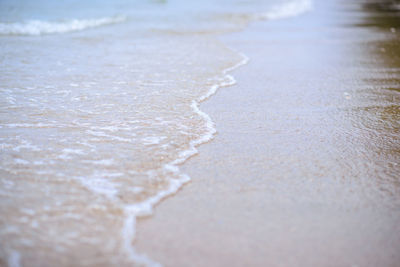 Surface level of sand on beach