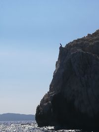 Rock formations at seaside