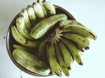 High angle view of bananas