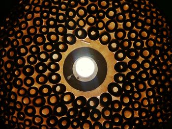 Low angle view of illuminated lights