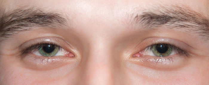 Close-up portrait of man eye