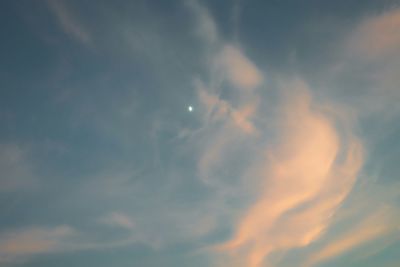 Low angle view of cloudy sky