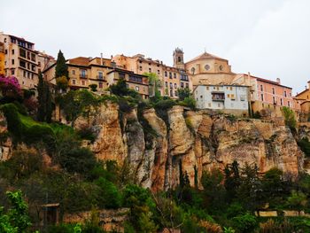 View of buildings on cliff