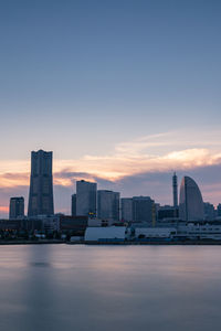 View of buildings against sky during sunset