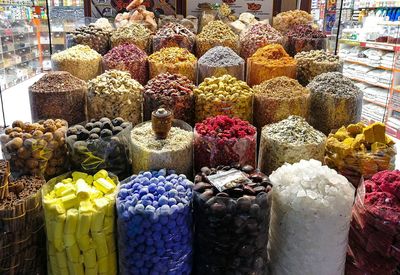 Various fruits for sale at market stall