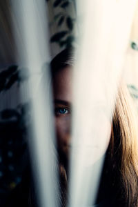 Close-up portrait of woman