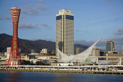 View of modern buildings in city