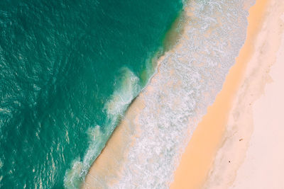 High angle view of beach