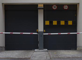 Entrance of parking garage