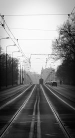 View of railroad tracks against sky
