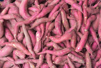 Full frame shot of sweet potatoes