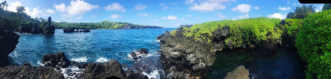 Panoramic view of sea against sky