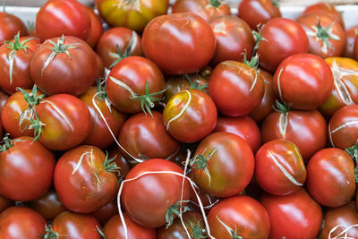 Red tomatoes in the market