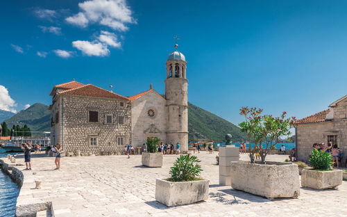 View of historic building against blue sky