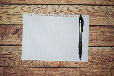 Directly above shot of pen on table