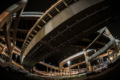 Low angle view of escalator