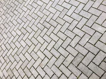 Full frame shot of paving stone footpath