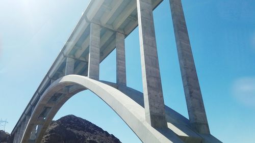 Low angle view of bridge against sky