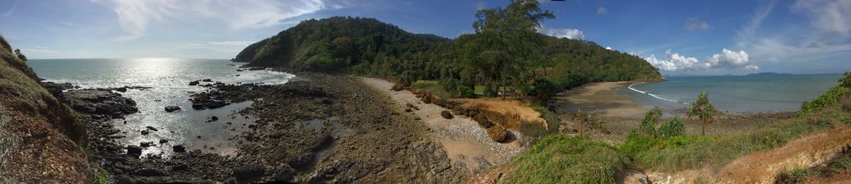 Panoramic view of sea against sky