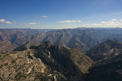 Panoramic view of mountains against sky / barrancas del cobre