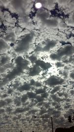 Low angle view of cloudy sky