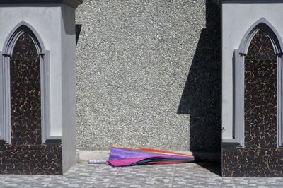 Low section of woman standing in building