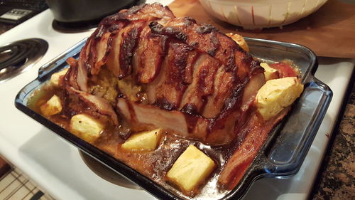 Close-up of served food