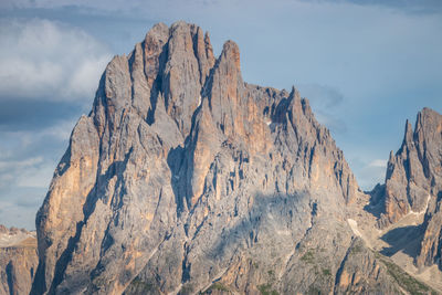 Panoramic view of rocky mountains against sky