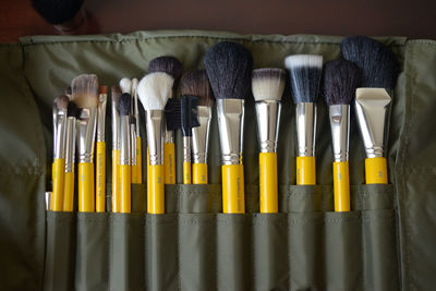 Close-up of brushes