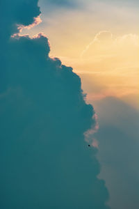 Low angle view of sky at sunset