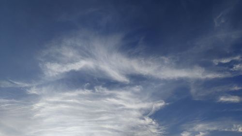 Low angle view of clouds in sky