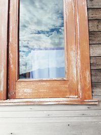 Close-up of window of house