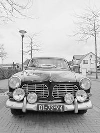 Vintage car on street