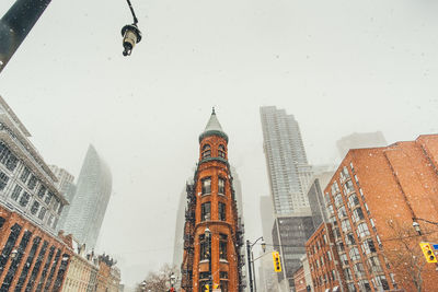 Low angle view of buildings against sky