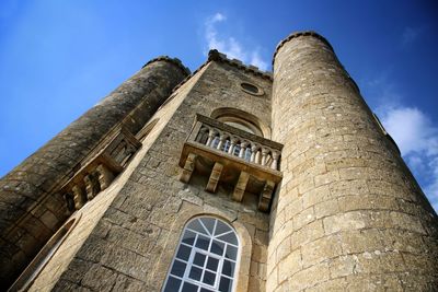 Low angle view of historical building against sky