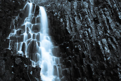 Scenic view of waterfall
